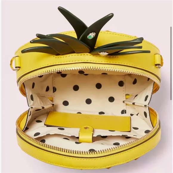 New Tags Kate Spade Picnic Pineapple Fruit Novelty Crossbody Purse - Picture 3 of 5